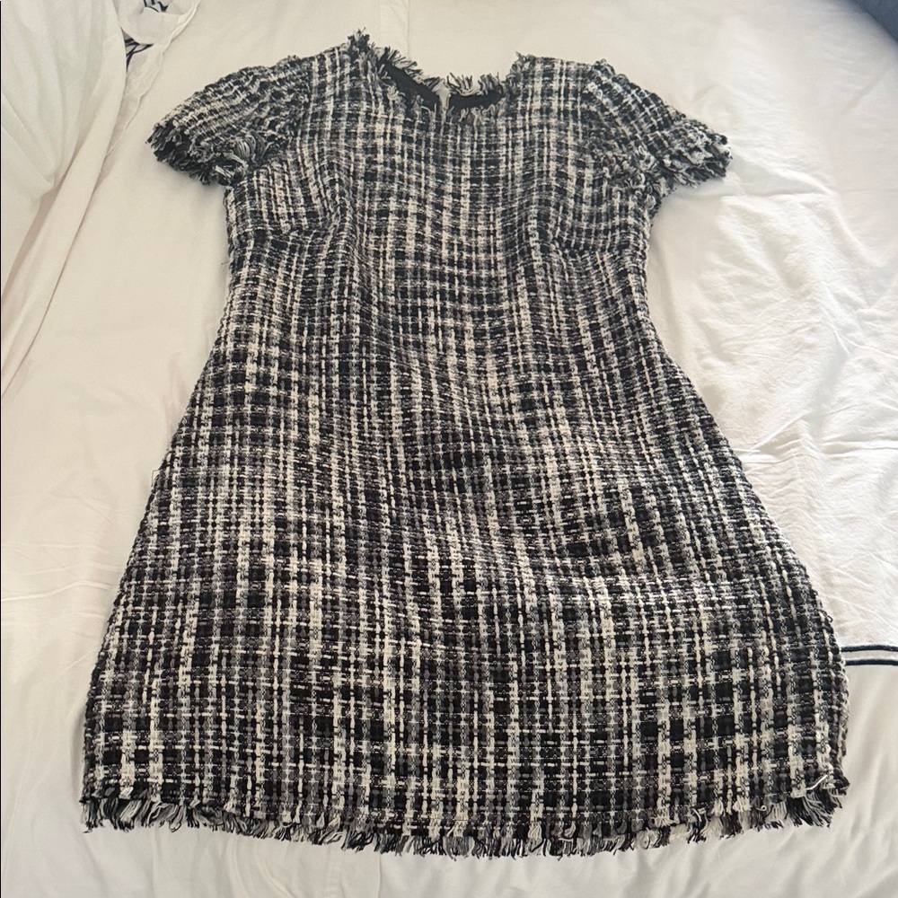 kate spade Black and White Tweed Mini Dress